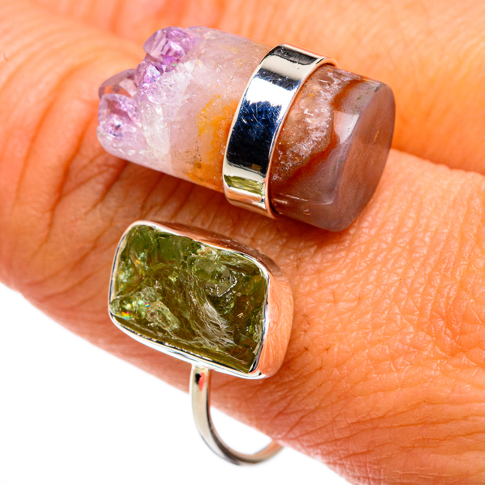 Amethyst Stalactite Rings handcrafted by Anasilvercos - RING79165