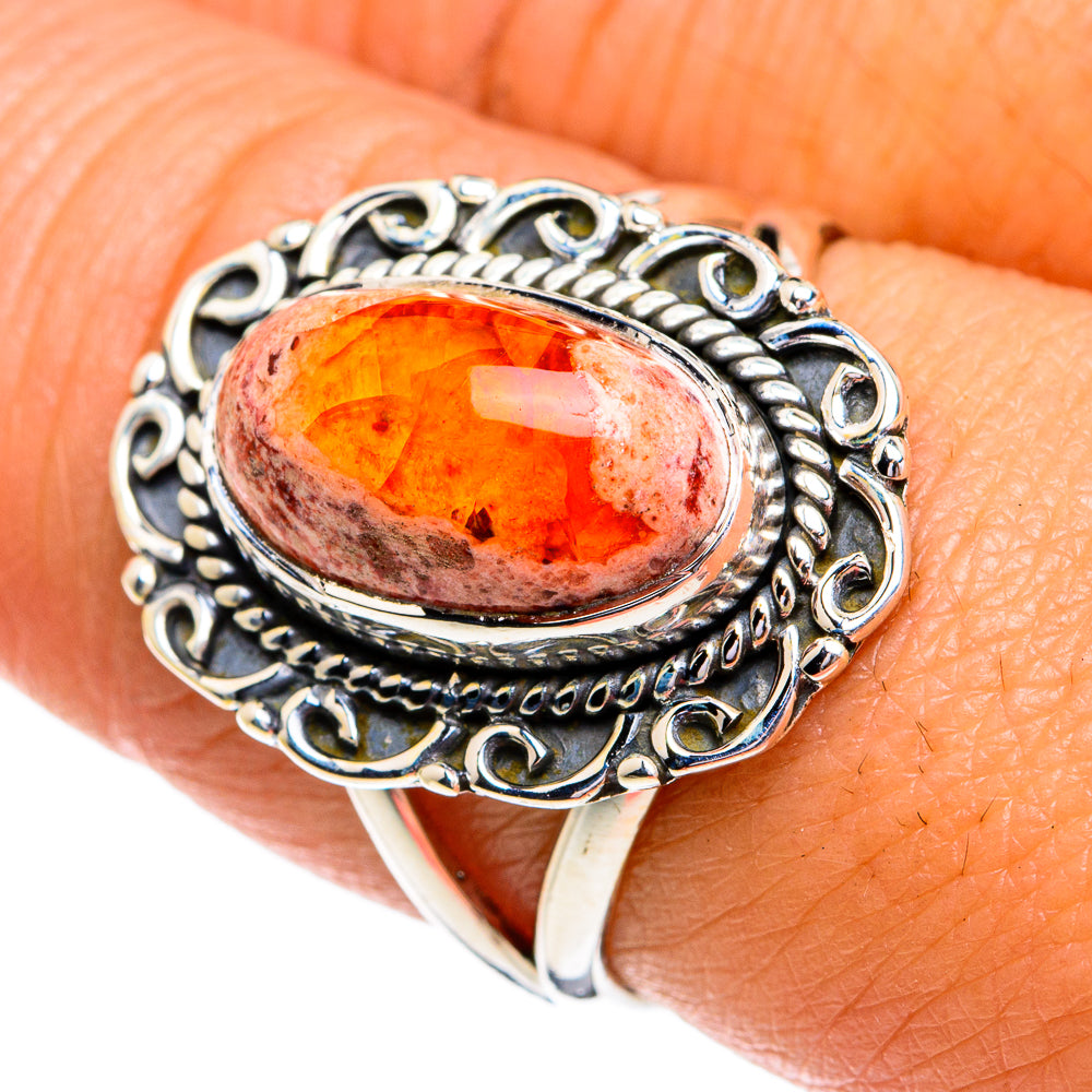 Mexican Fire Opal Rings handcrafted by Anasilvercos - RING79166