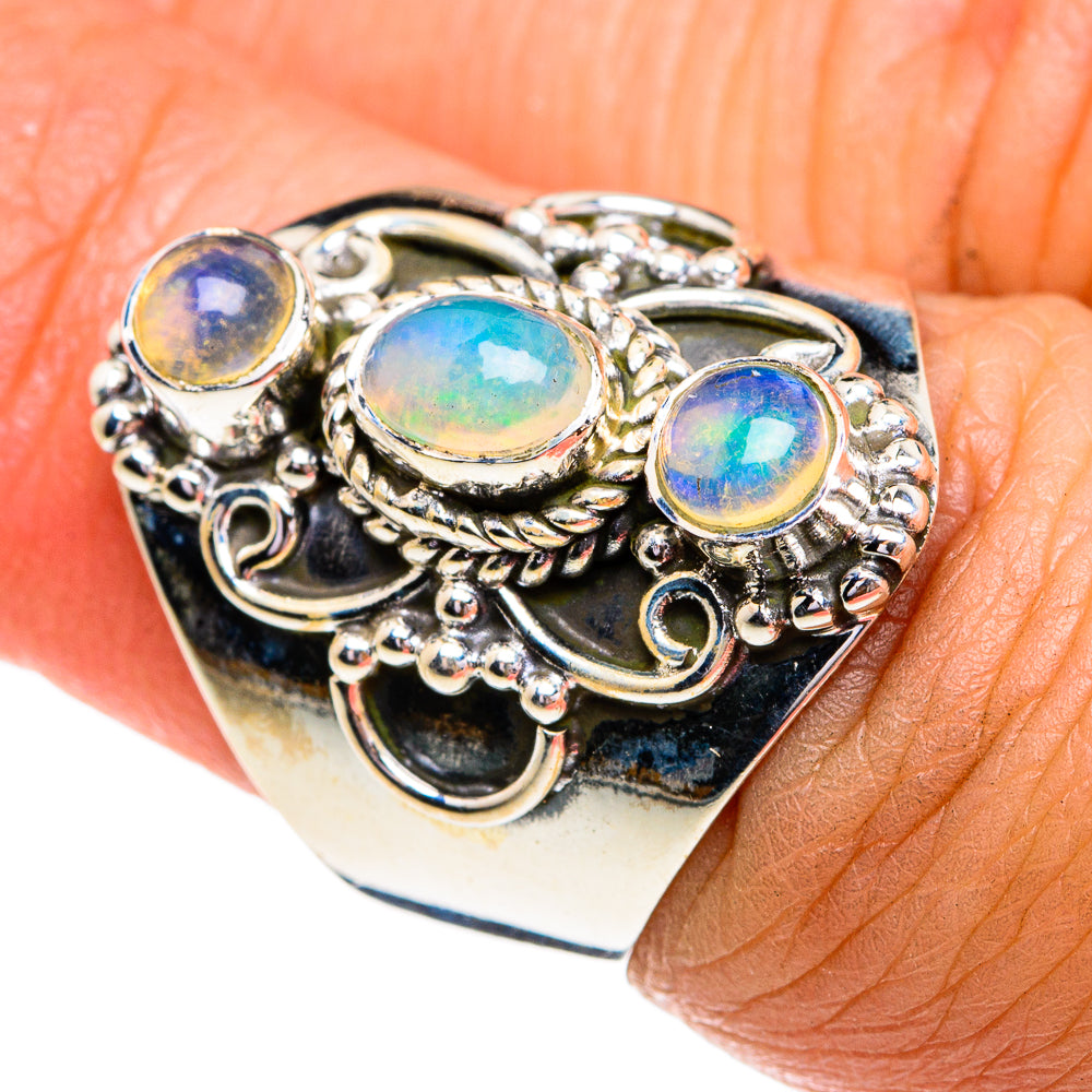 Ethiopian Opal Rings handcrafted by Anasilvercos - RING79167