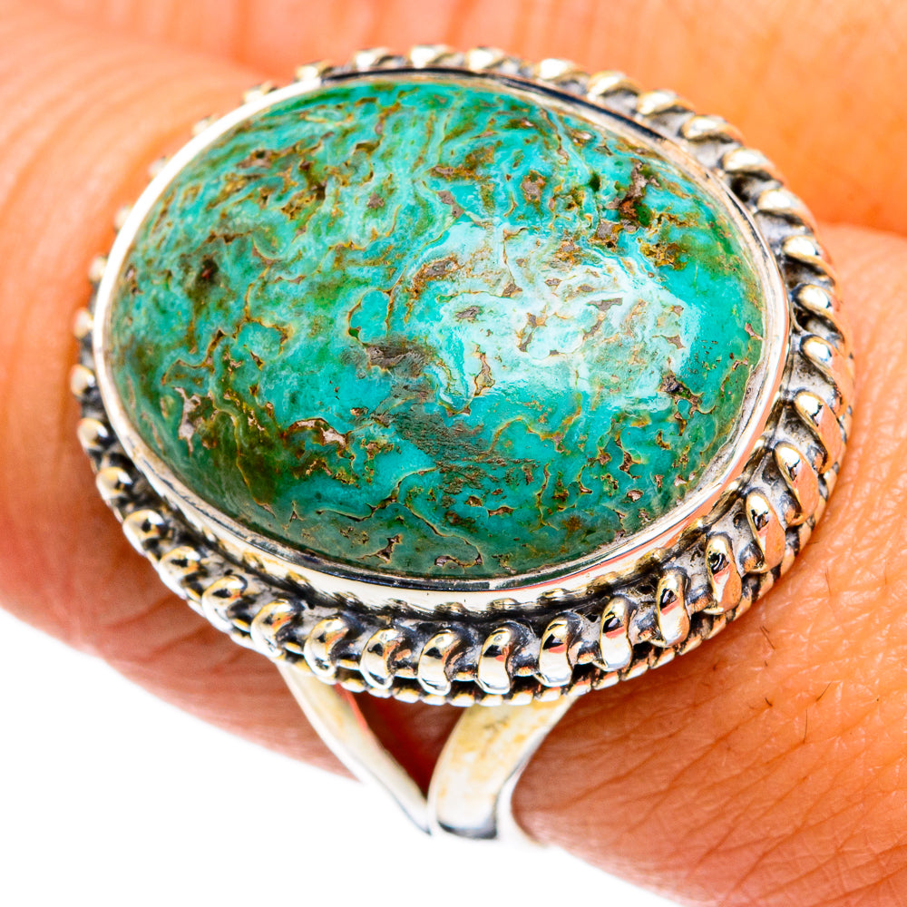 Tibetan Turquoise Rings handcrafted by Anasilvercos - RING79176