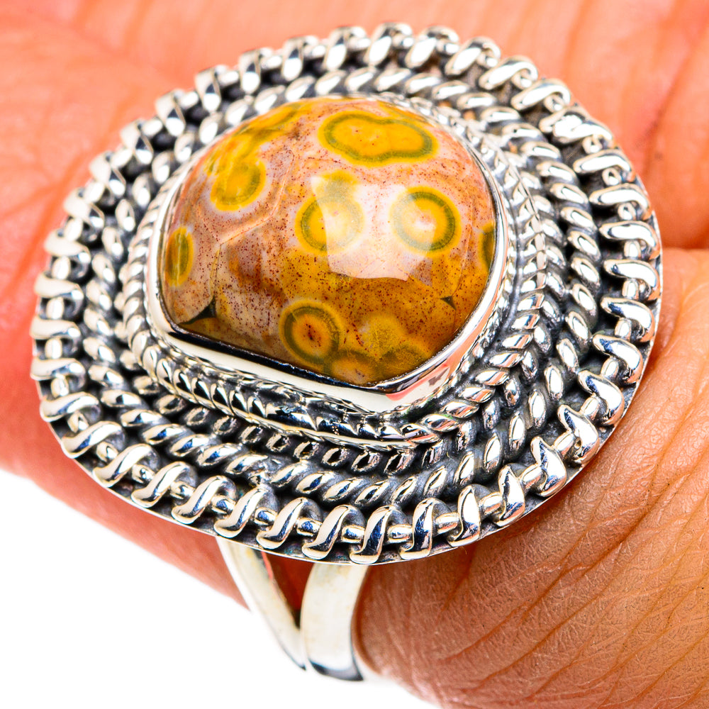 Ocean Jasper Rings handcrafted by Anasilvercos - RING79182