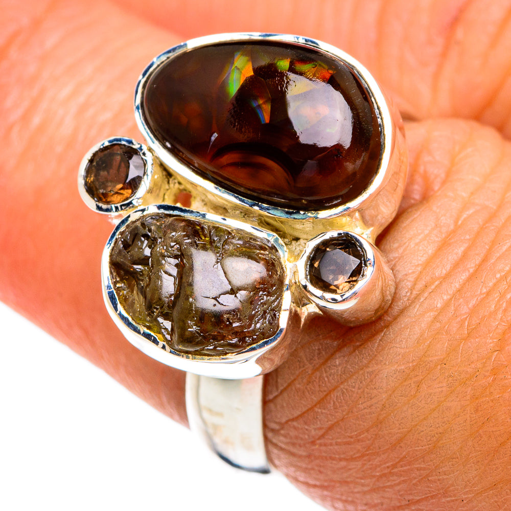 Mexican Fire Agate Rings handcrafted by Anasilvercos - RING79183