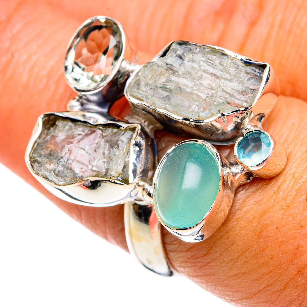 Aquamarine Rings handcrafted by Anasilvercos - RING79202