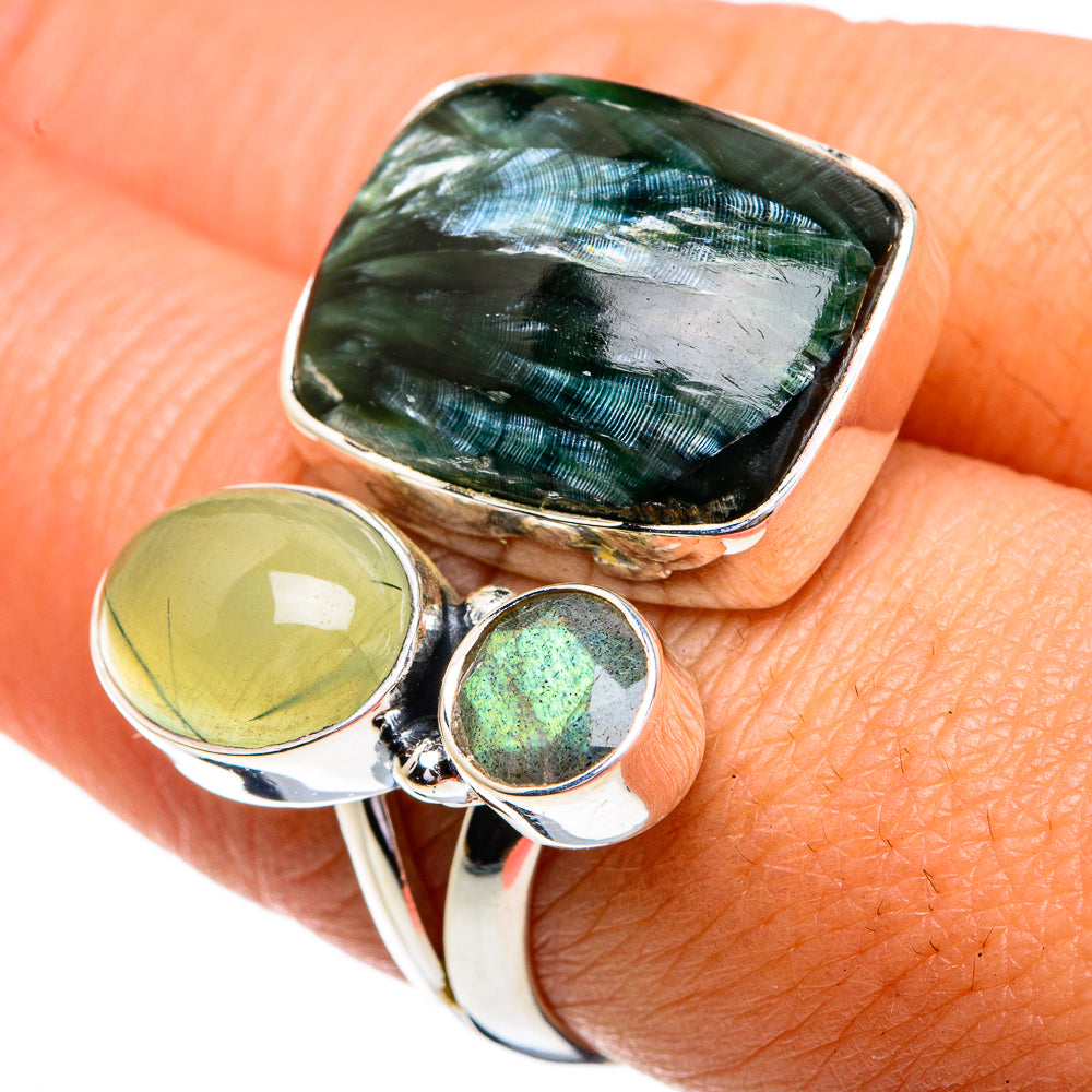 Seraphinite Rings handcrafted by Anasilvercos - RING79208