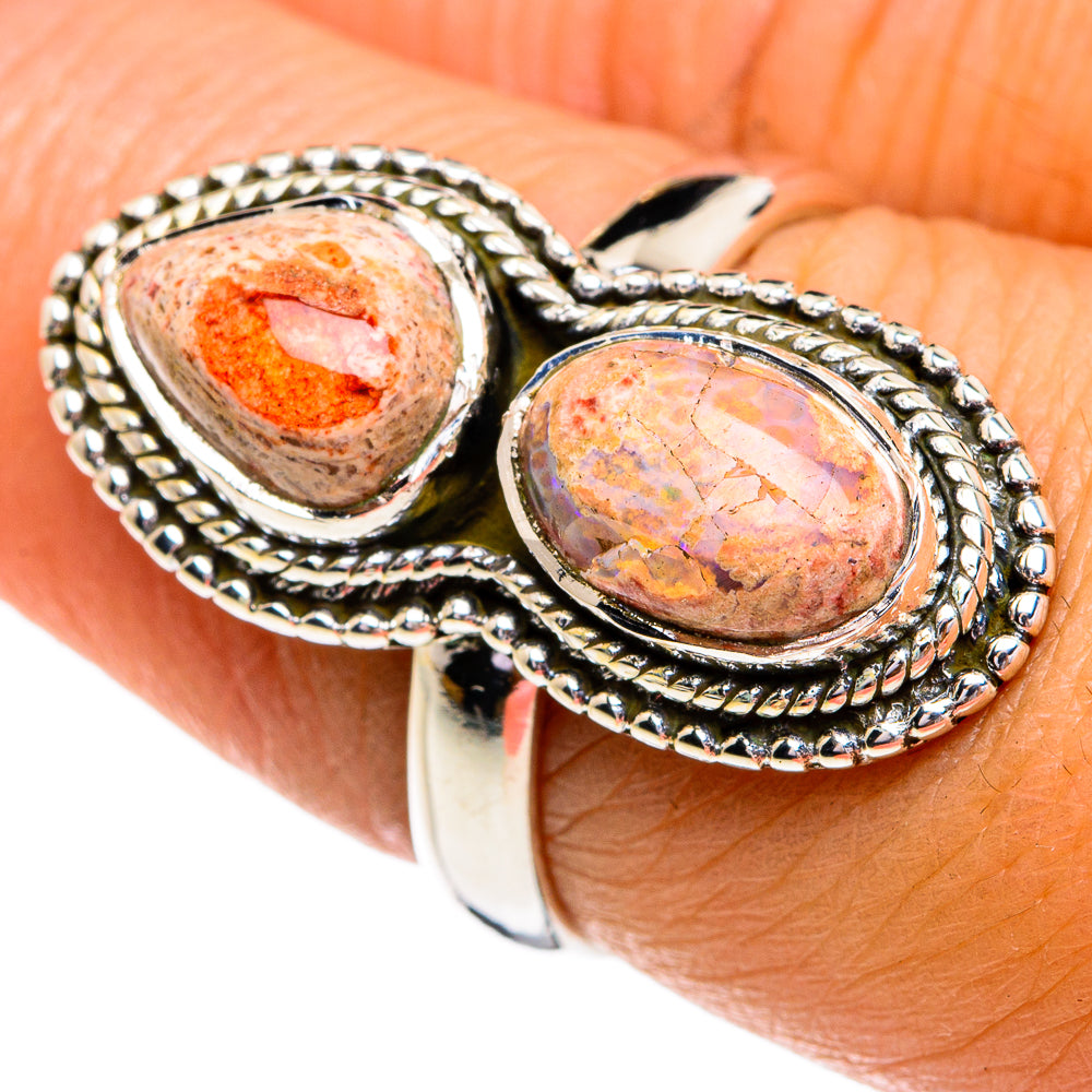 Mexican Fire Agate Rings handcrafted by Anasilvercos - RING79226