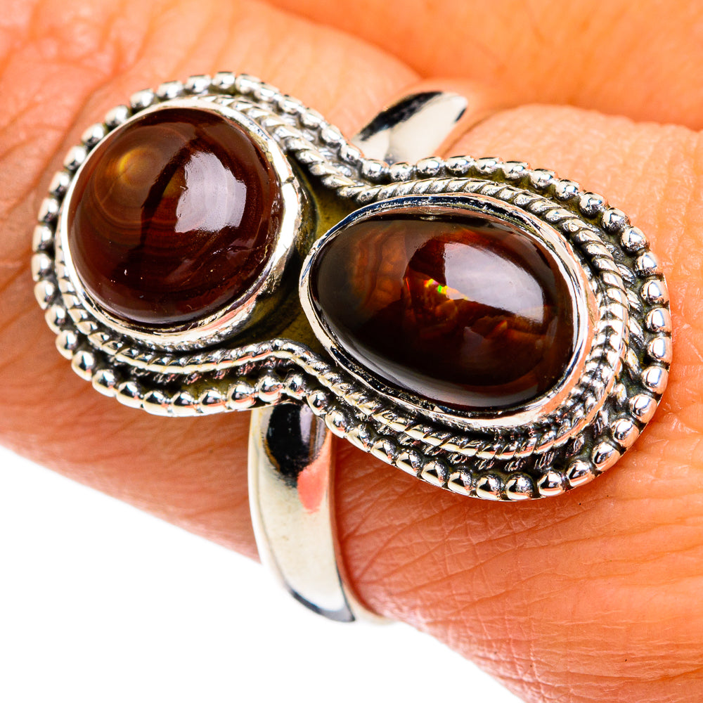 Mexican Fire Agate Rings handcrafted by Anasilvercos - RING79241