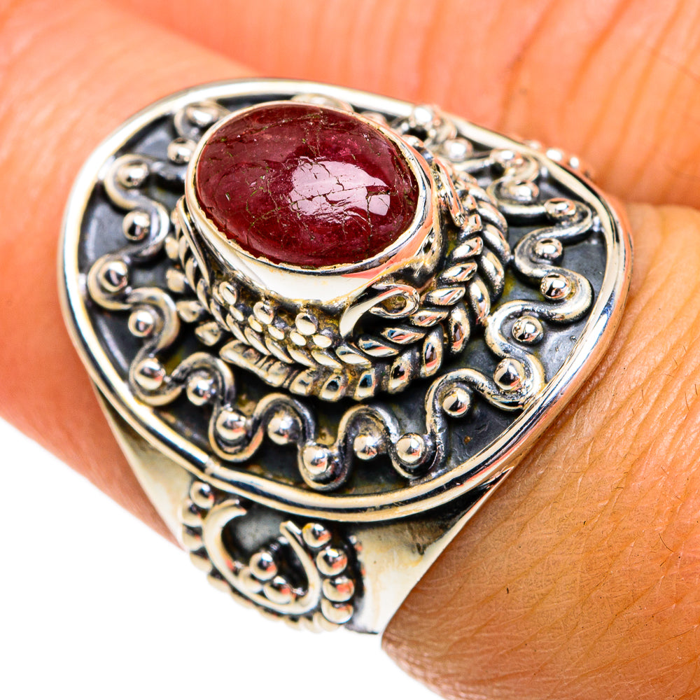Pink Tourmaline Rings handcrafted by Anasilvercos - RING79245