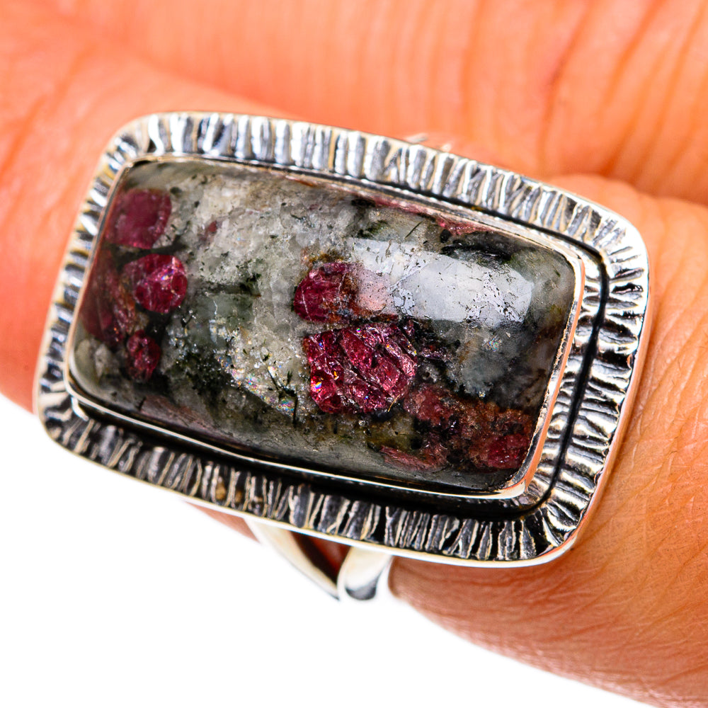 Russian Eudialyte Rings handcrafted by Anasilvercos - RING79247