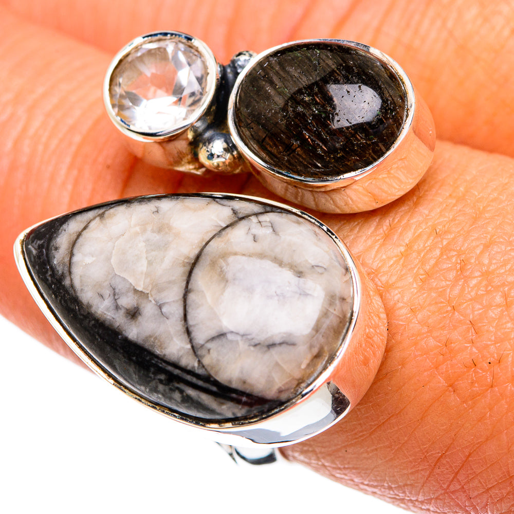 Orthoceras Fossil Rings handcrafted by Anasilvercos - RING79251