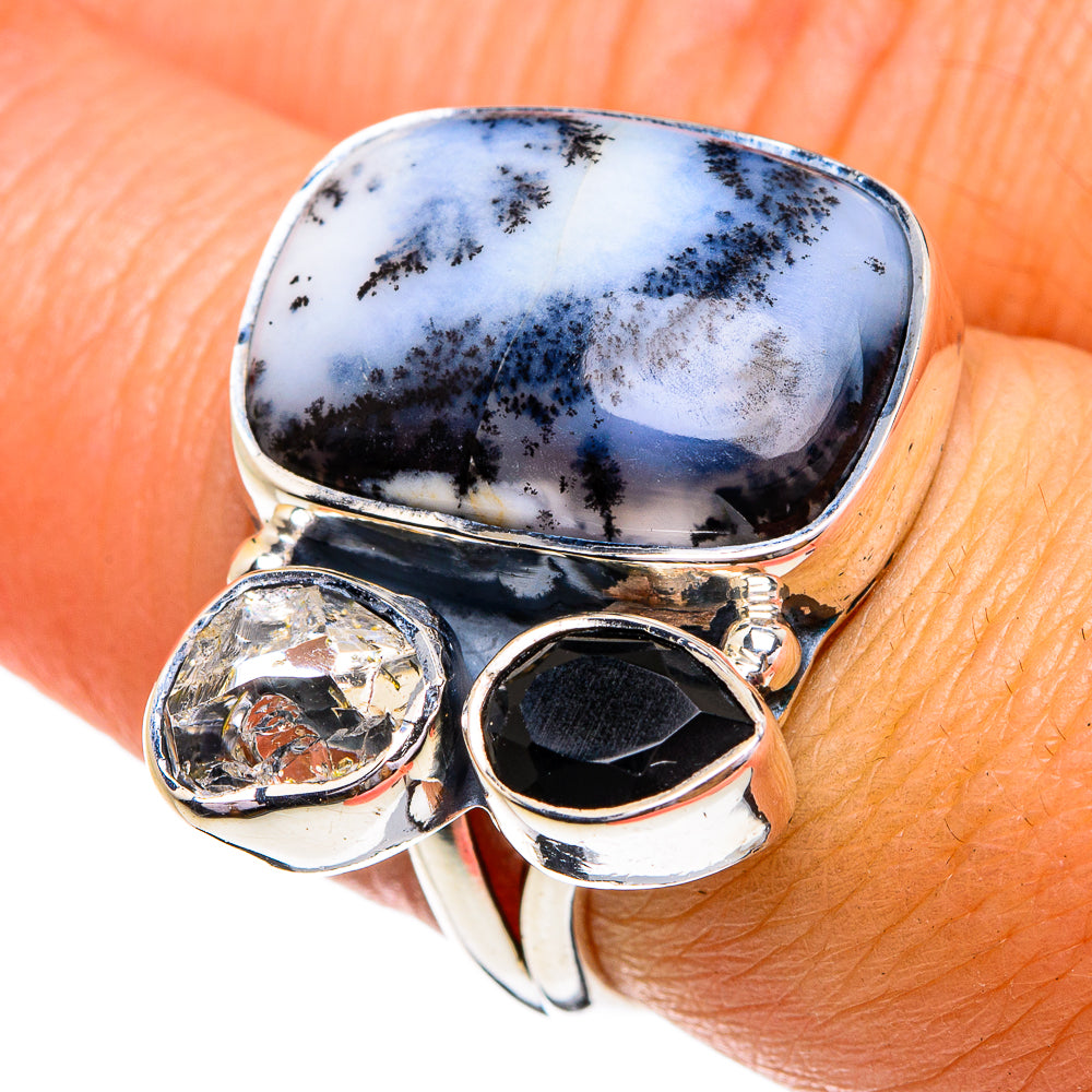 Dendritic Opal Rings handcrafted by Anasilvercos - RING79253