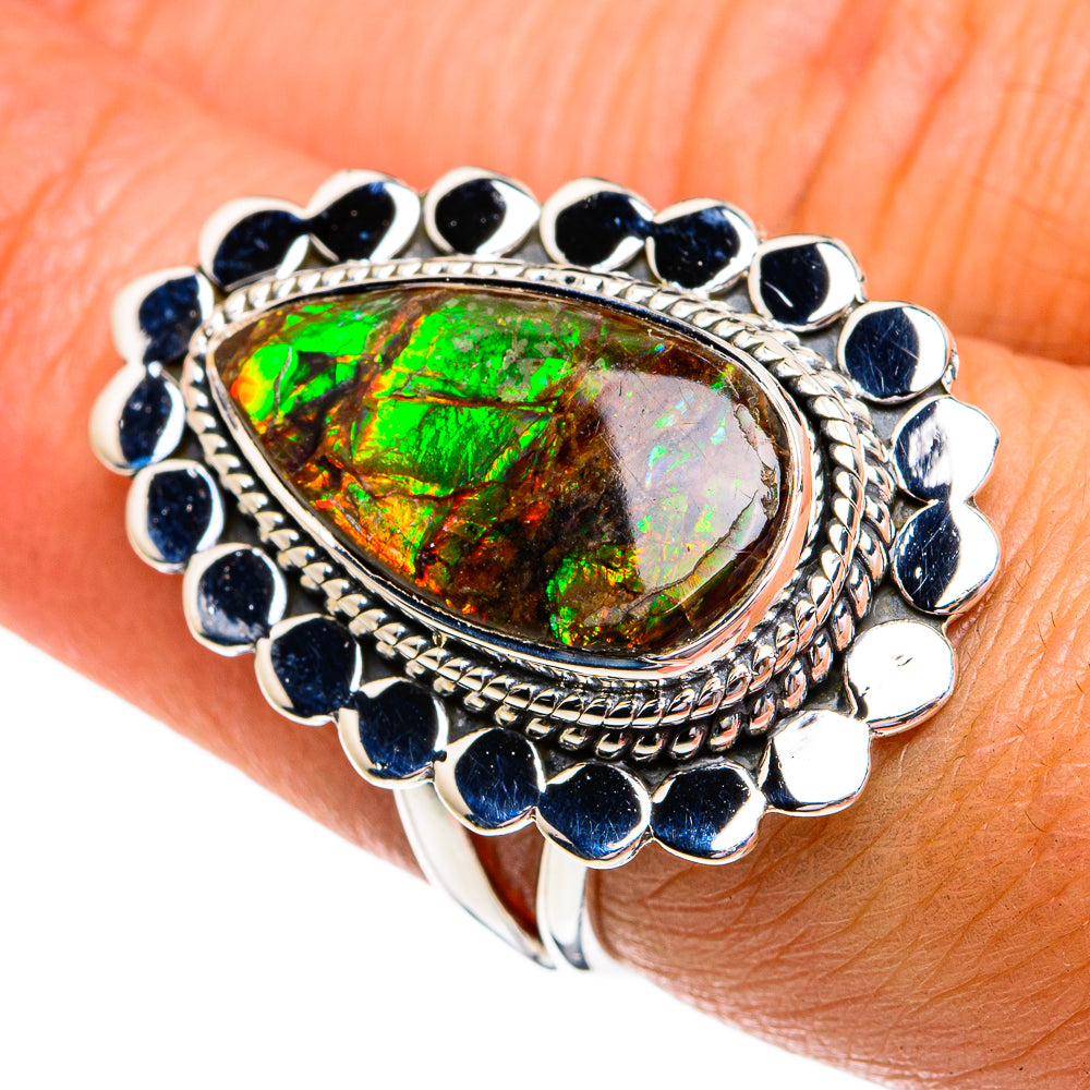 Ammolite Rings handcrafted by Anasilvercos - RING79264