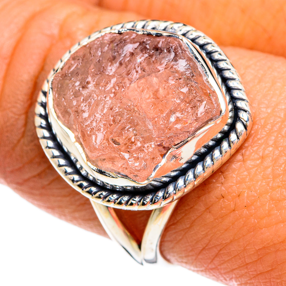 Rose Quartz Rings handcrafted by Anasilvercos - RING79271