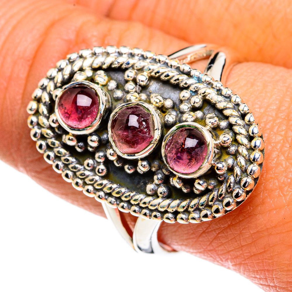 Pink Tourmaline Rings handcrafted by Anasilvercos - RING79272