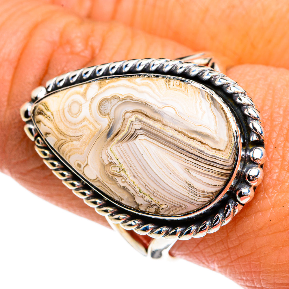 Laguna Lace Agate Rings handcrafted by Anasilvercos - RING79280