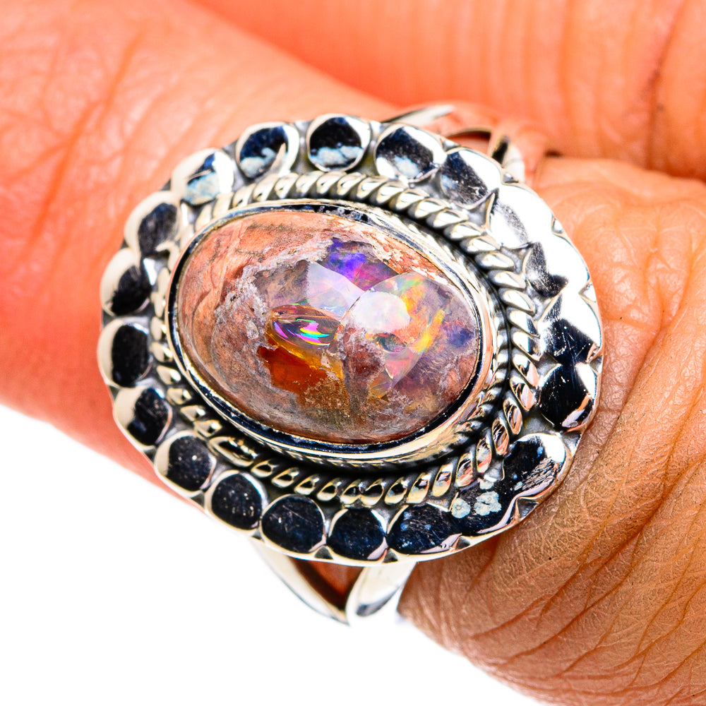 Mexican Fire Opal Rings handcrafted by Anasilvercos - RING79281