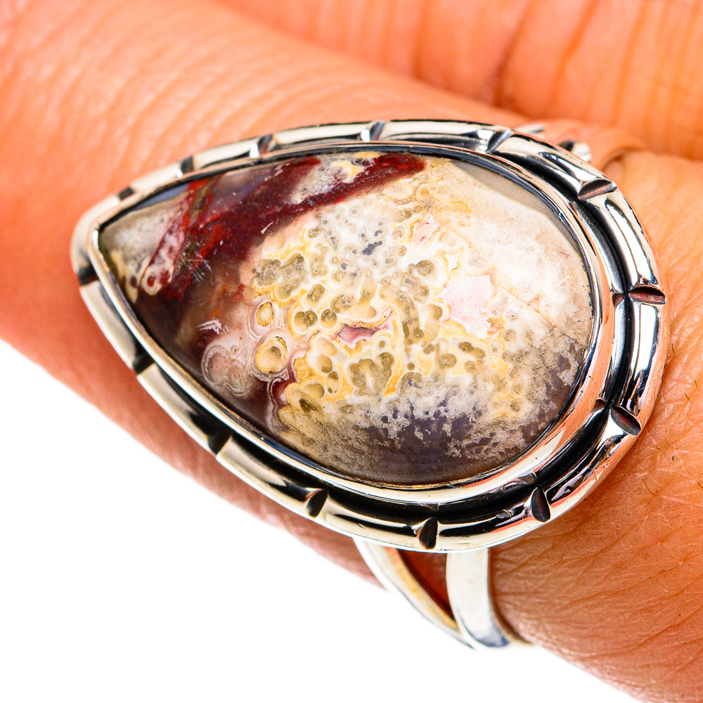 Fossil Coral Rings handcrafted by Anasilvercos - RING79294