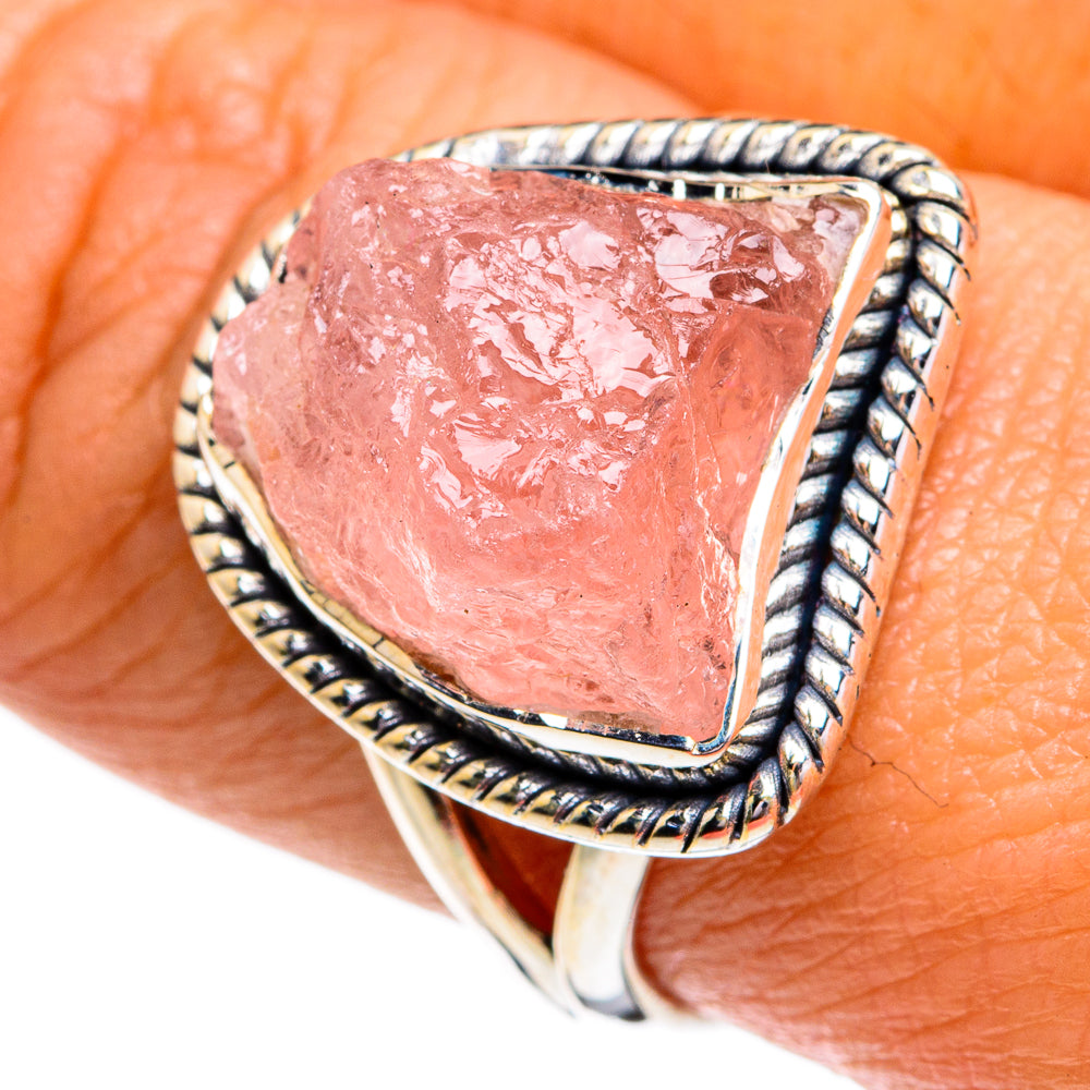 Rose Quartz Rings handcrafted by Anasilvercos - RING79320