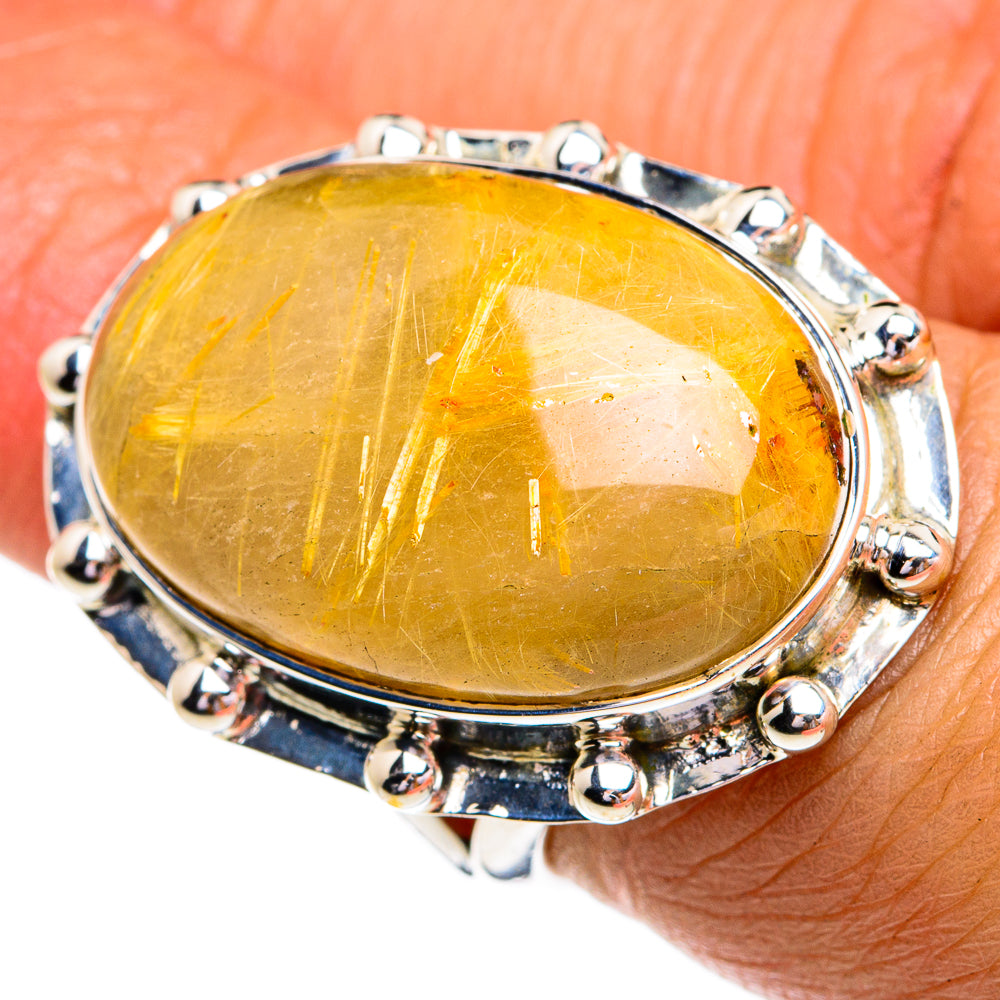 Rutilated Quartz Rings handcrafted by Anasilvercos - RING79362