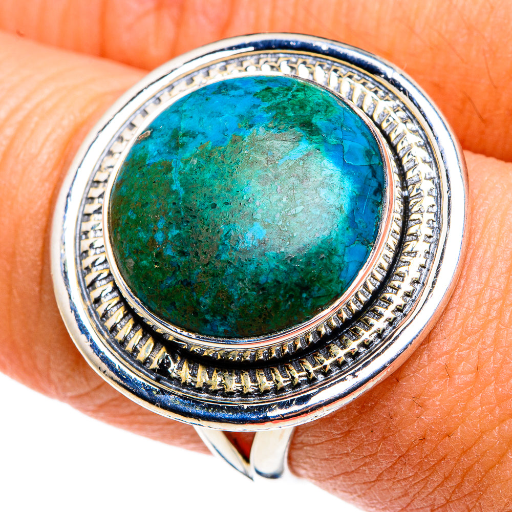 Chrysocolla Rings handcrafted by Anasilvercos - RING79381