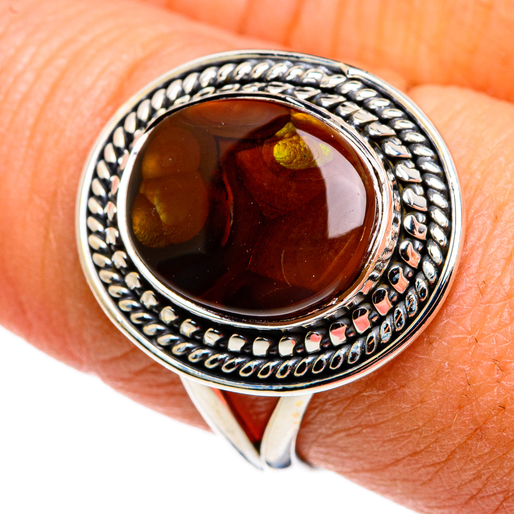 Mexican Fire Agate Rings handcrafted by Anasilvercos - RING79385