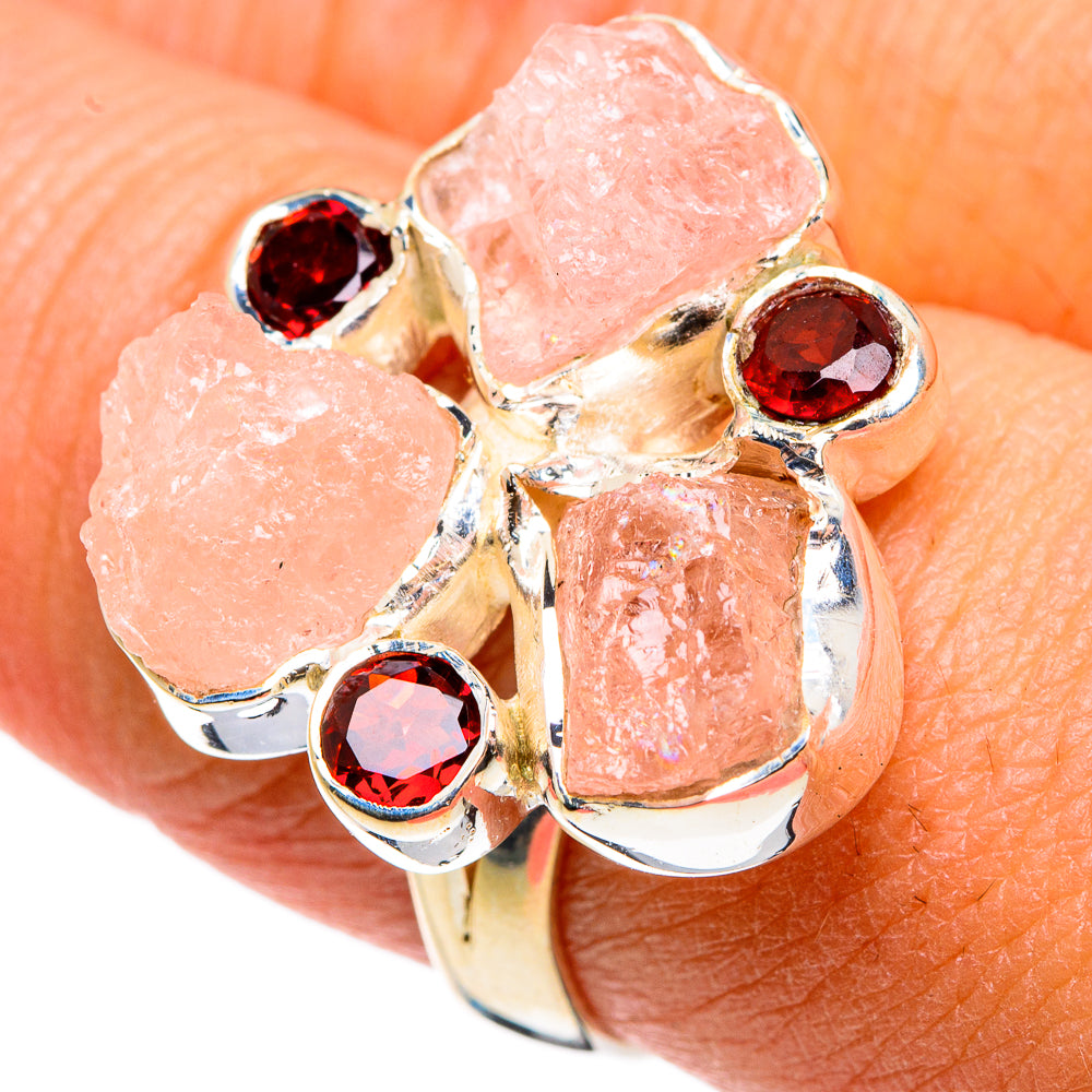 Rose Quartz Rings handcrafted by Anasilvercos - RING79389