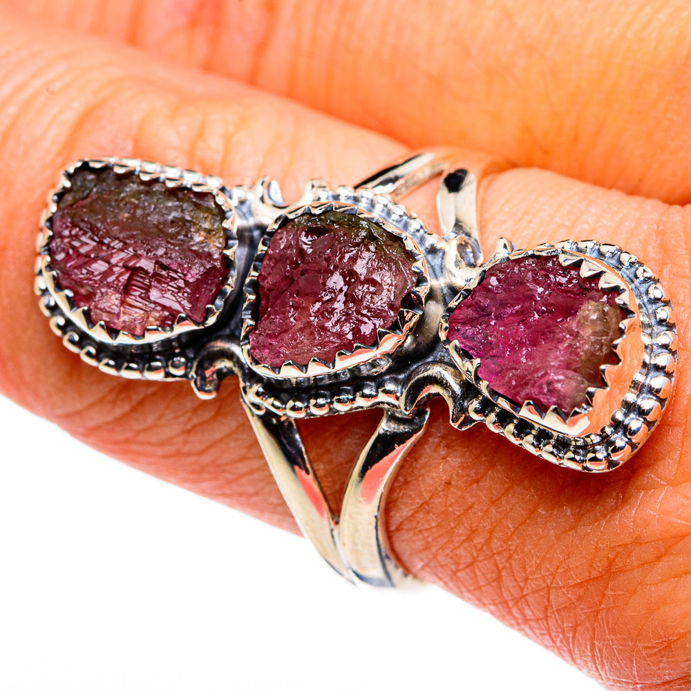 Watermelon Tourmaline Rings handcrafted by Anasilvercos - RING79390