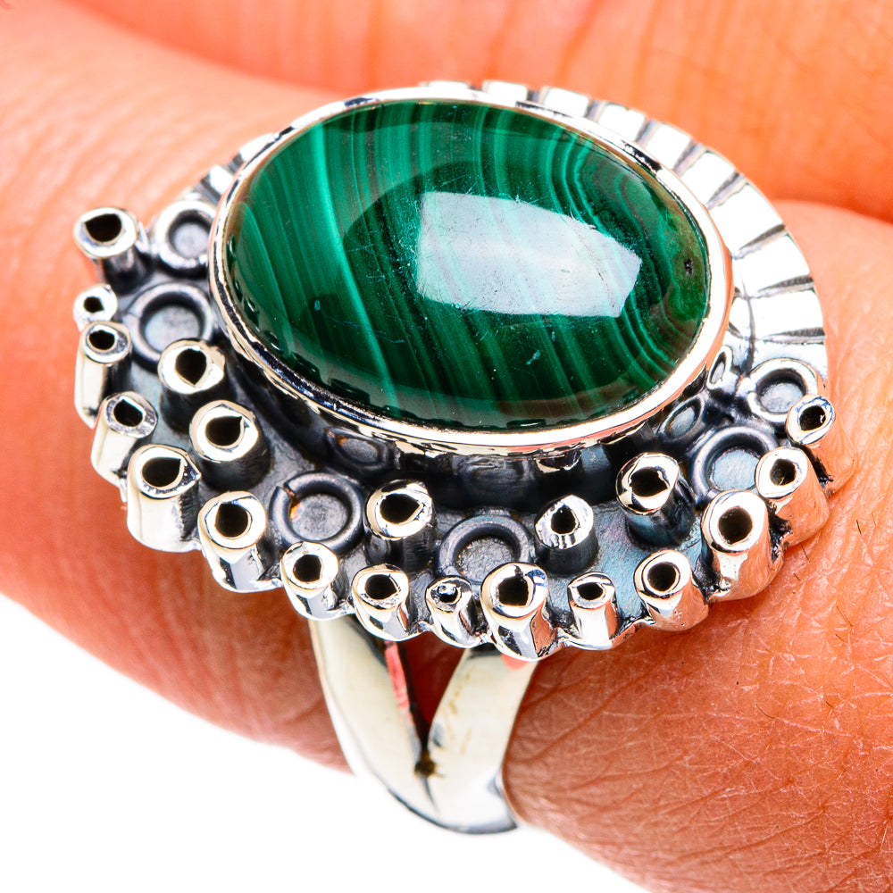 Malachite Rings handcrafted by Anasilvercos - RING79414