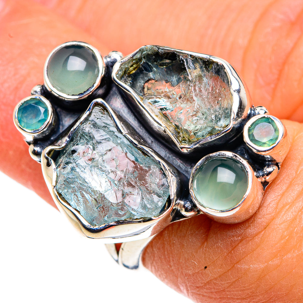 Aquamarine Rings handcrafted by Anasilvercos - RING79445
