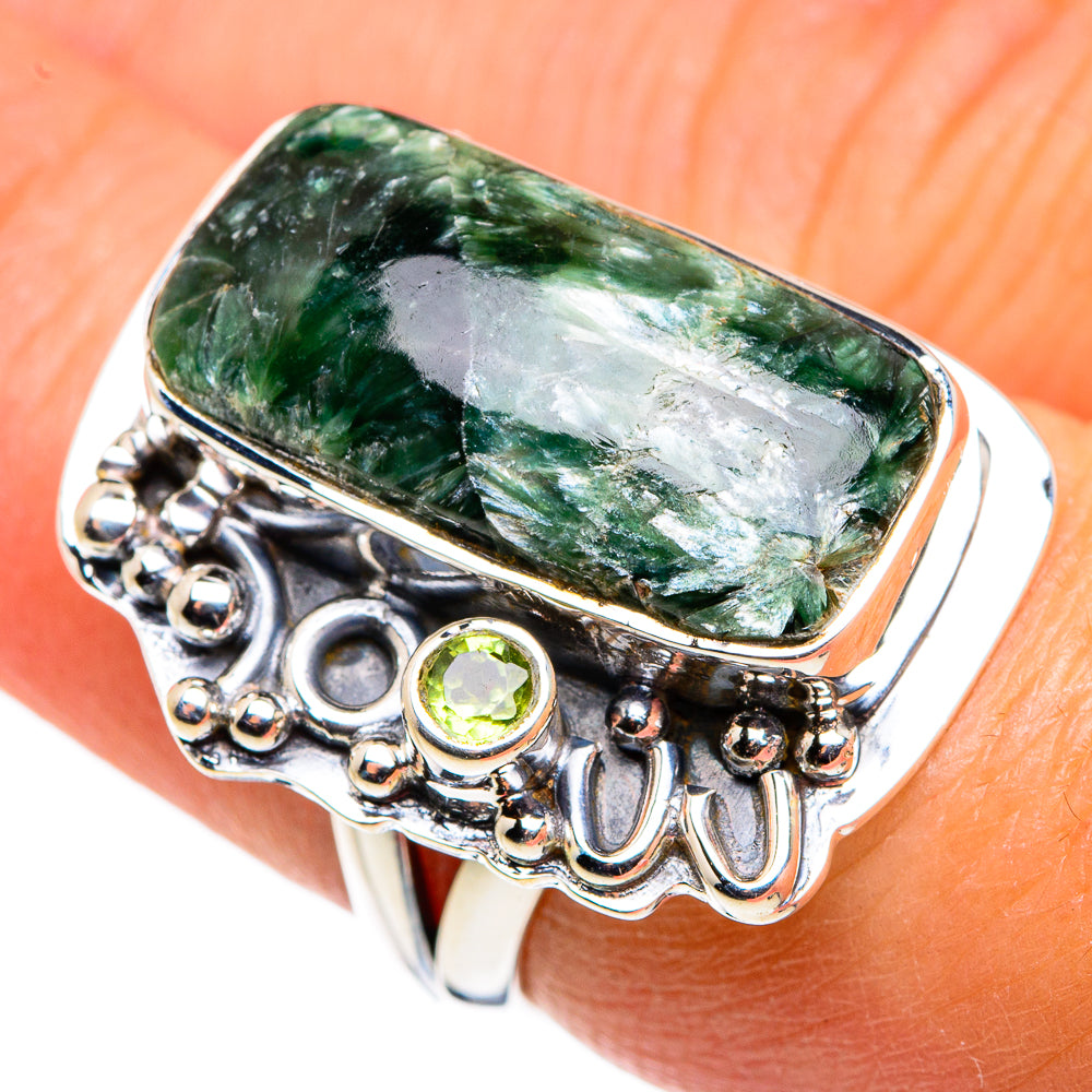 Seraphinite Rings handcrafted by Anasilvercos - RING79451