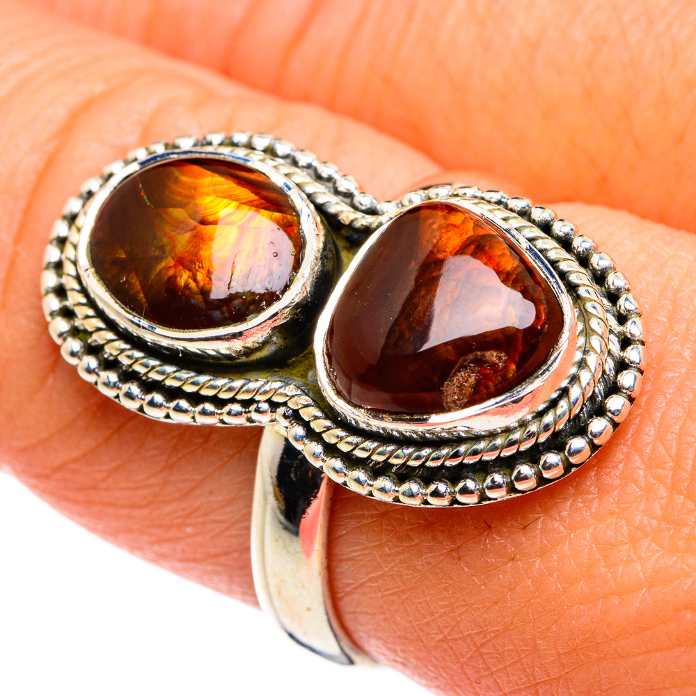 Mexican Fire Agate Rings handcrafted by Anasilvercos - RING79488