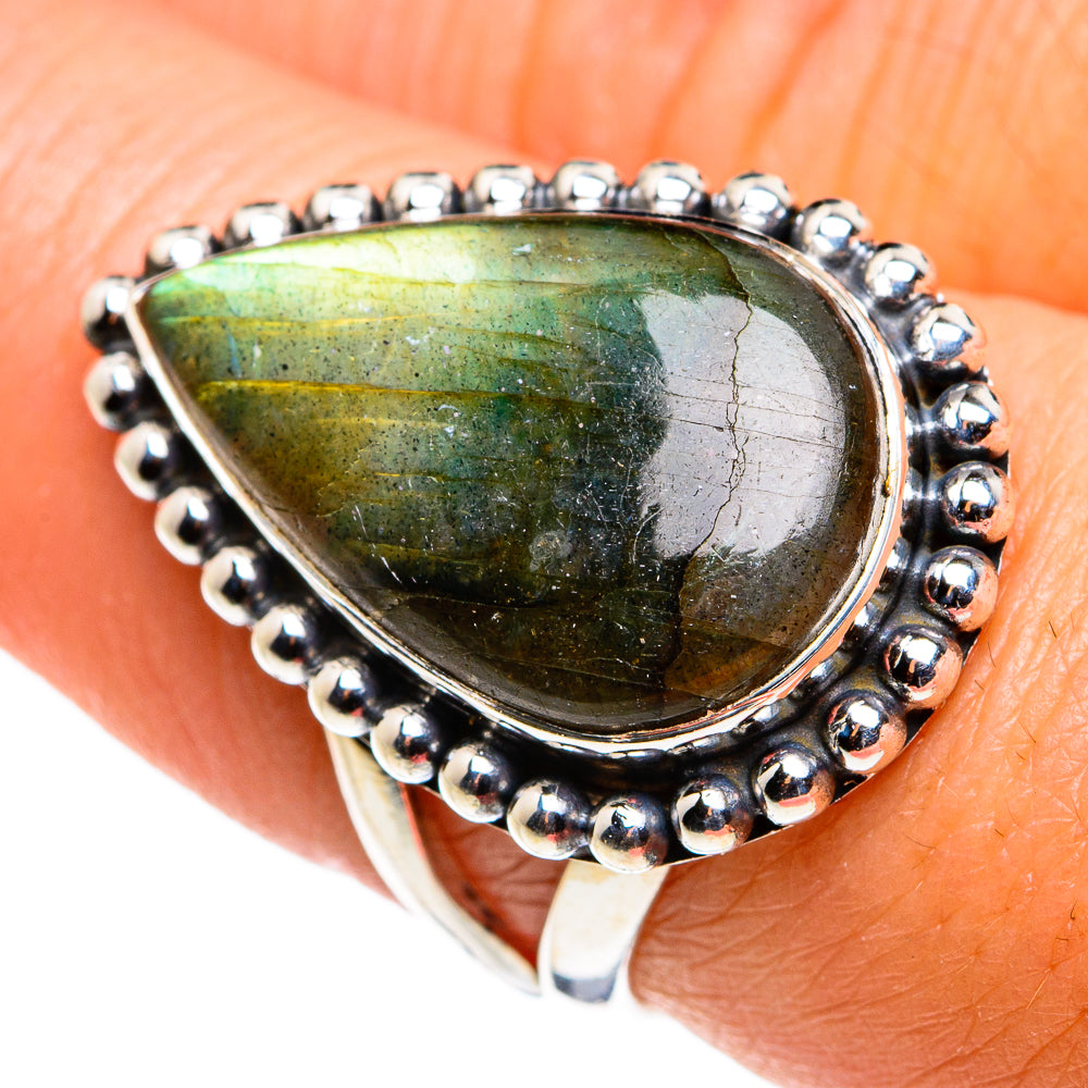 Labradorite Rings handcrafted by Anasilvercos - RING79515