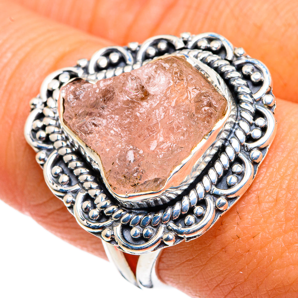 Rose Quartz Rings handcrafted by Anasilvercos - RING79520