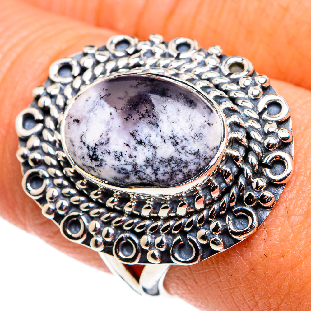 Dendritic Opal Rings handcrafted by Anasilvercos - RING79561