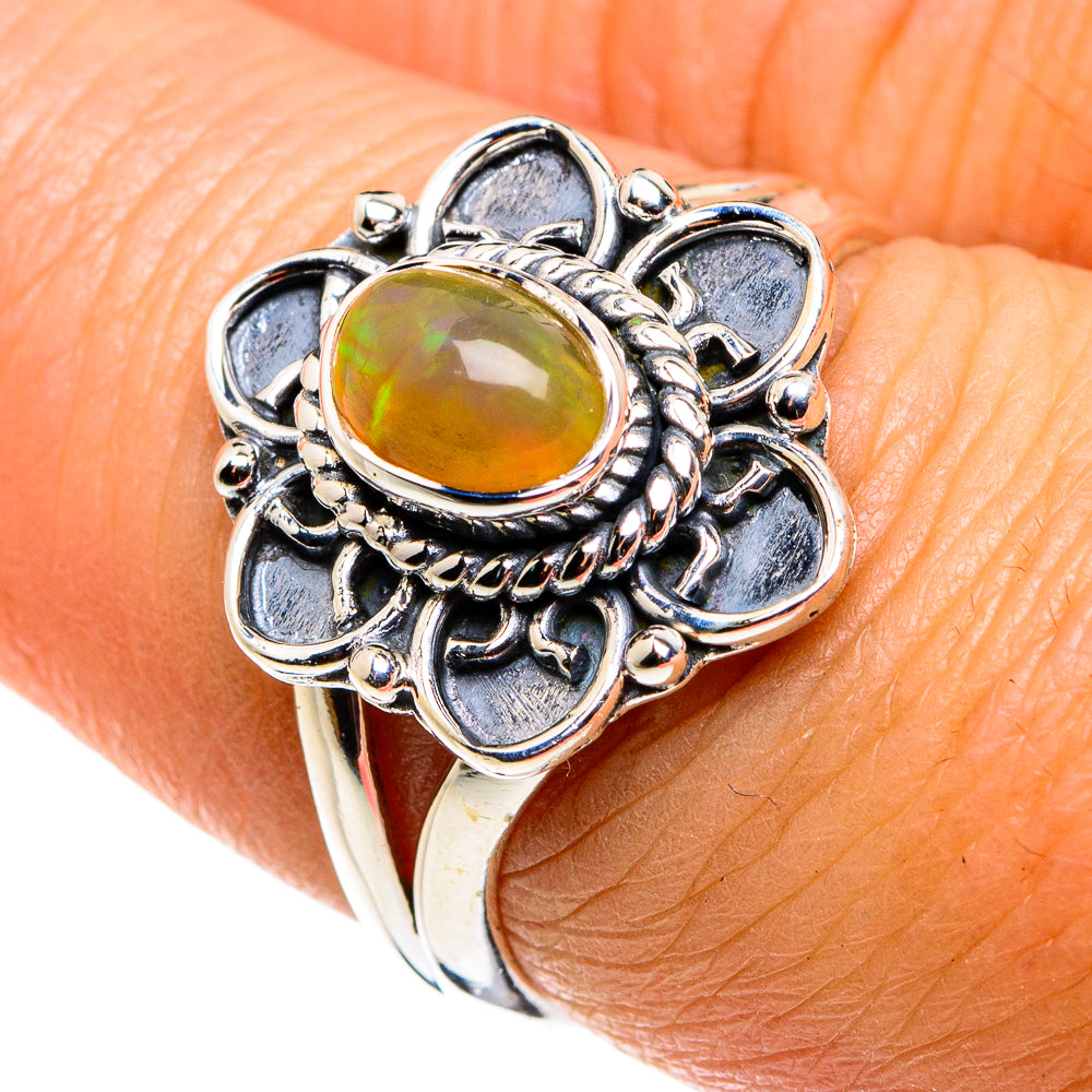 Ethiopian Opal Rings handcrafted by Anasilvercos - RING79563