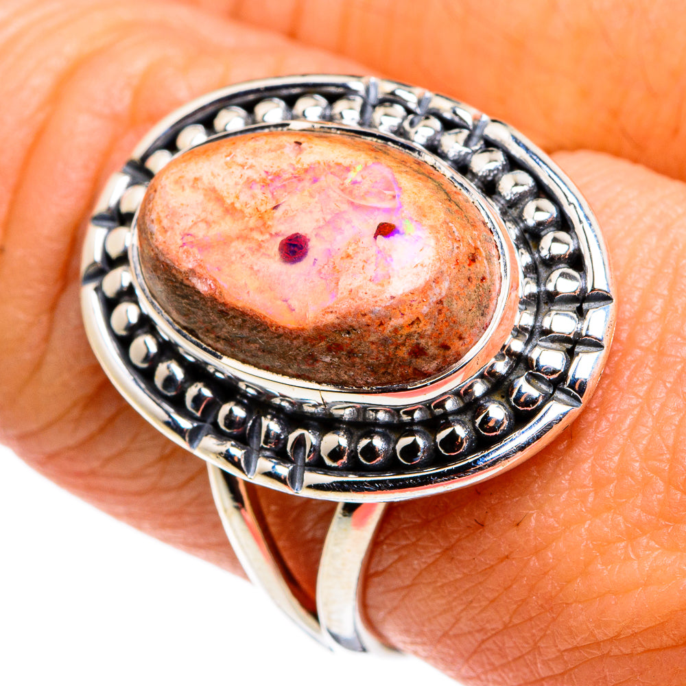 Mexican Fire Opal Rings handcrafted by Anasilvercos - RING79564