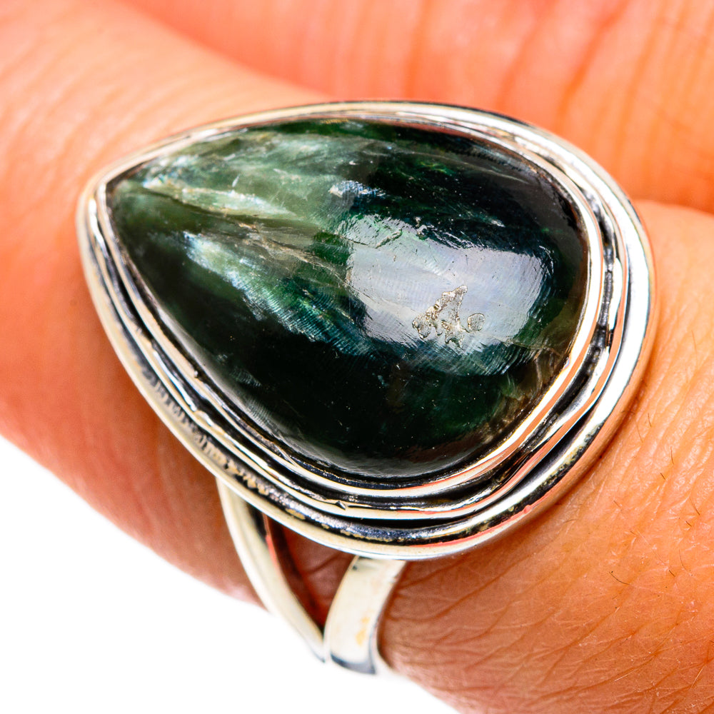 Seraphinite Rings handcrafted by Anasilvercos - RING79574
