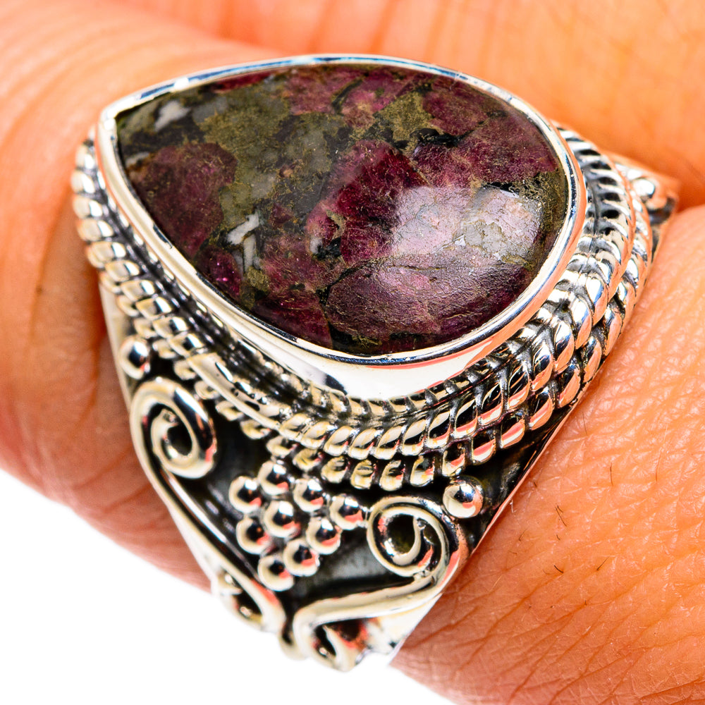 Russian Eudialyte Rings handcrafted by Anasilvercos - RING79585