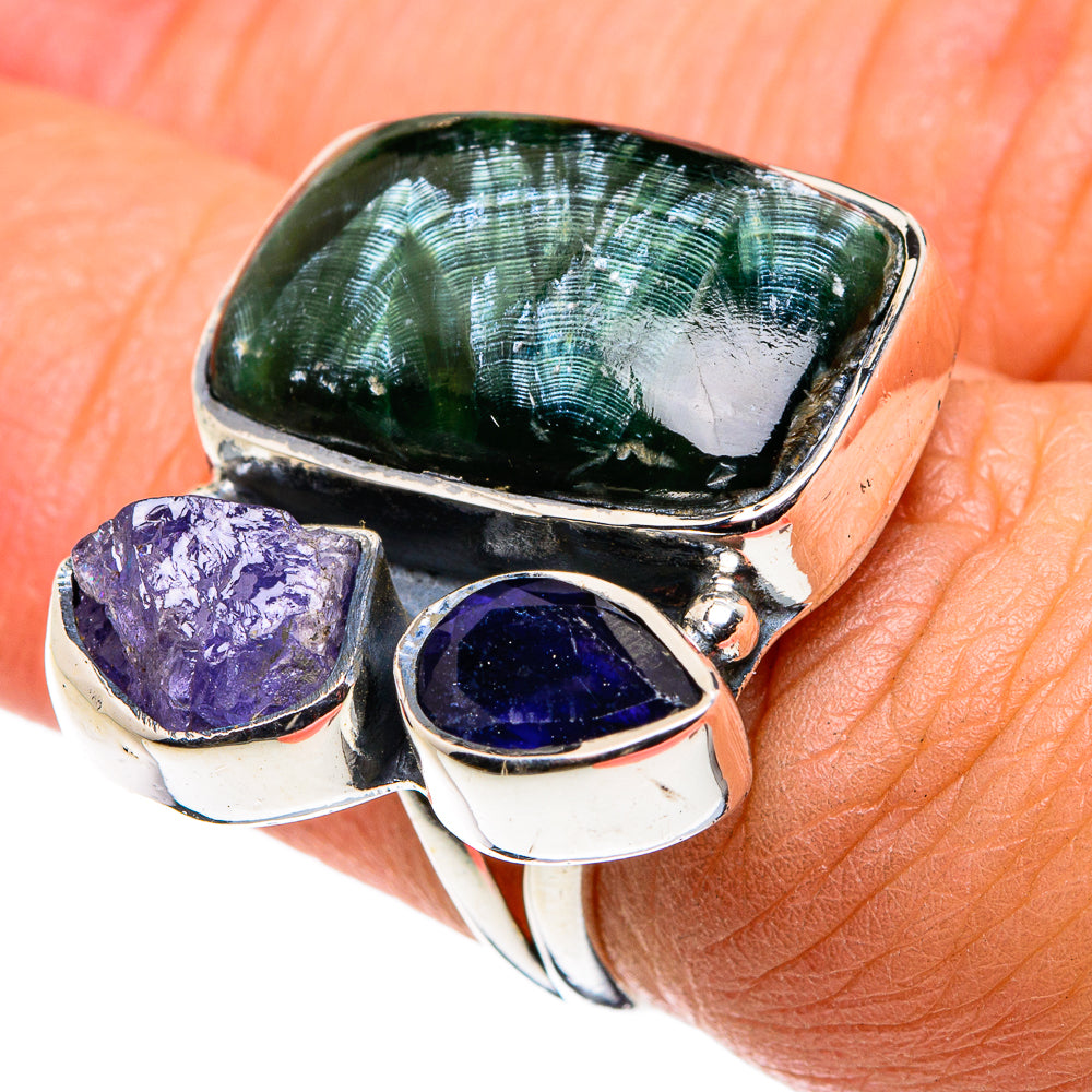 Seraphinite Rings handcrafted by Anasilvercos - RING79602