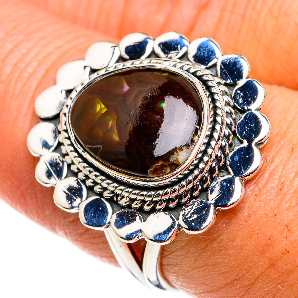 Mexican Fire Agate Rings handcrafted by Anasilvercos - RING79606