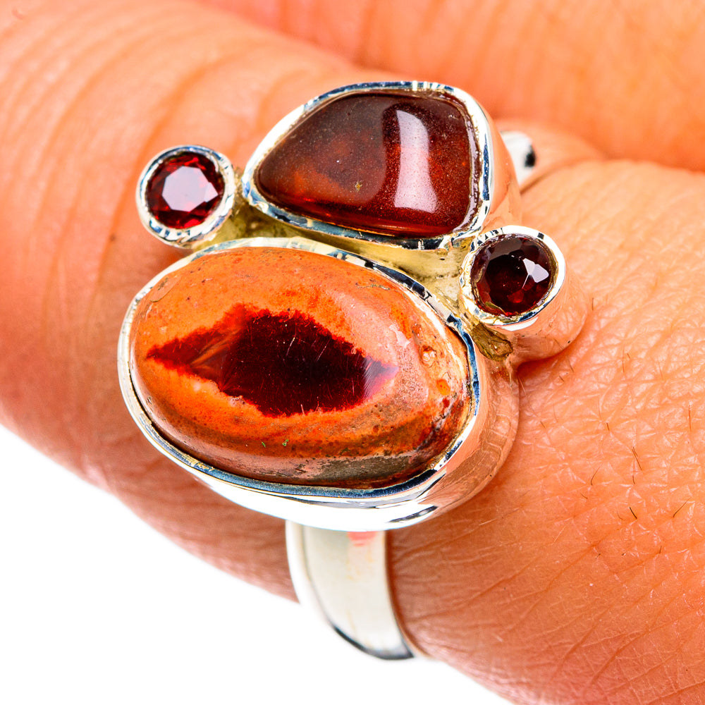 Mexican Fire Opal Rings handcrafted by Anasilvercos - RING79620