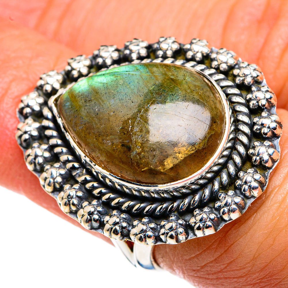 Labradorite Rings handcrafted by Anasilvercos - RING79645