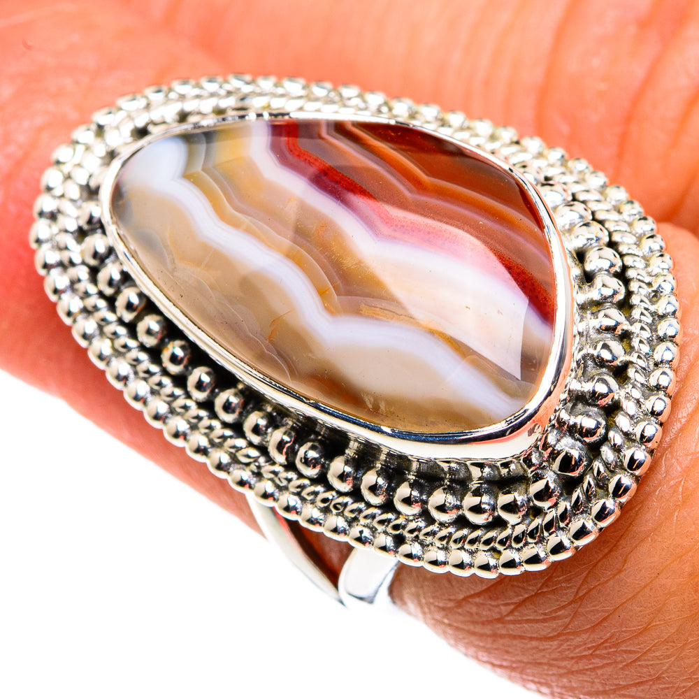 Botswana Agate Rings handcrafted by Anasilvercos - RING79654