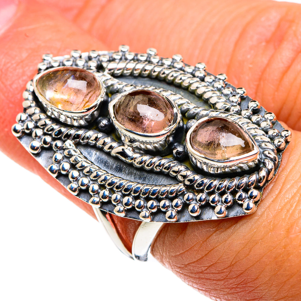 Pink Tourmaline Rings handcrafted by Anasilvercos - RING79657