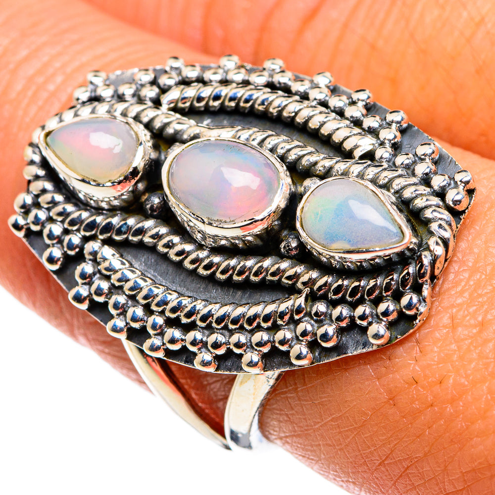 Ethiopian Opal Rings handcrafted by Anasilvercos - RING79671