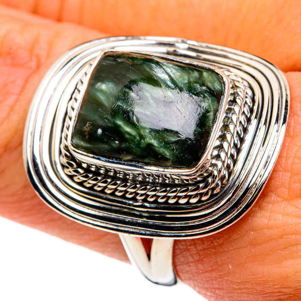 Seraphinite Rings handcrafted by Anasilvercos - RING79680