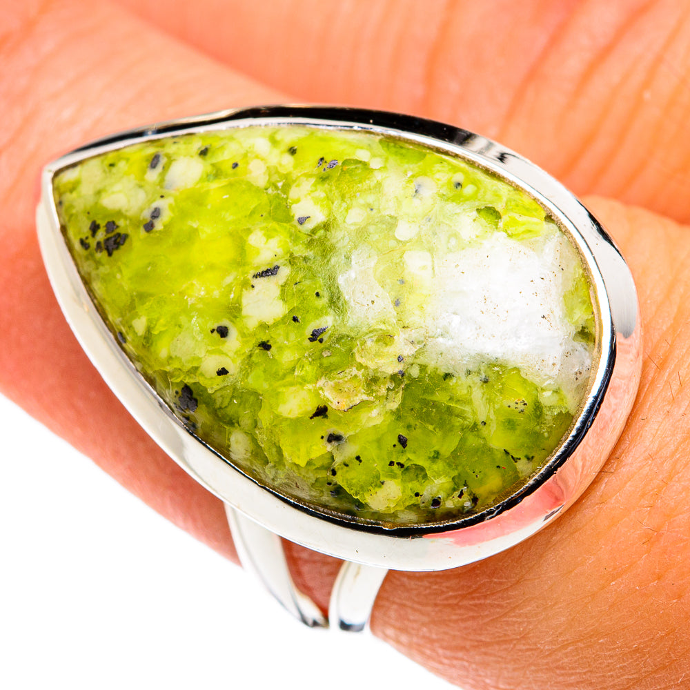 African Green Opal Rings handcrafted by Anasilvercos - RING79682