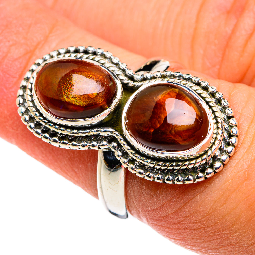 Mexican Fire Agate Rings handcrafted by Anasilvercos - RING79685