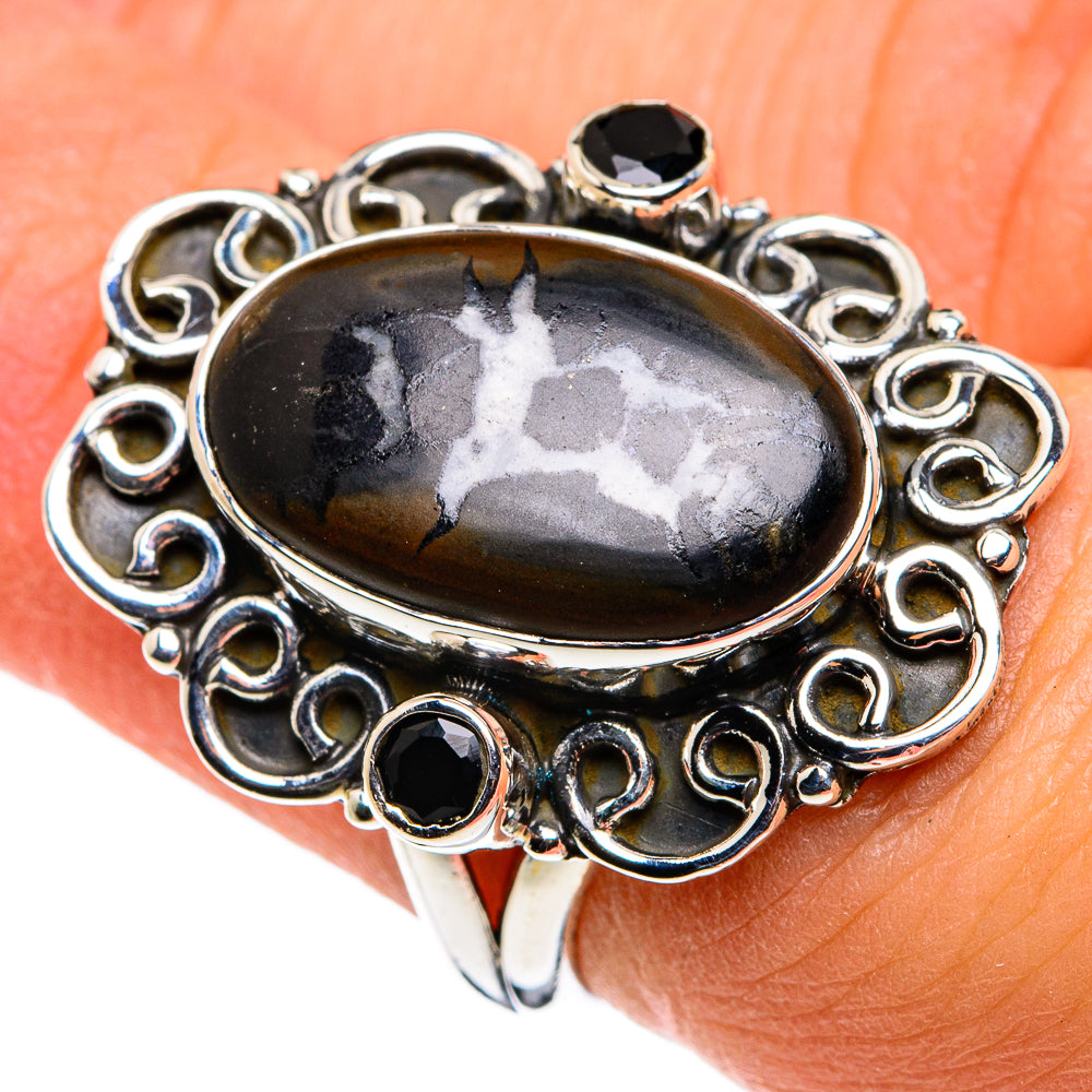 Septarian Geode Rings handcrafted by Anasilvercos - RING79701