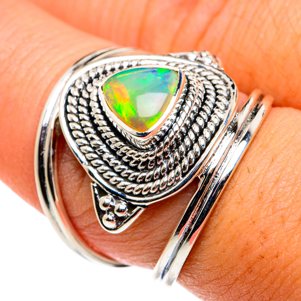 Ethiopian Opal Rings handcrafted by Anasilvercos - RING79704