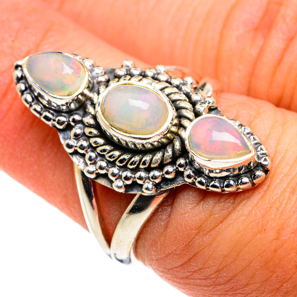 Ethiopian Opal Rings handcrafted by Anasilvercos - RING79705